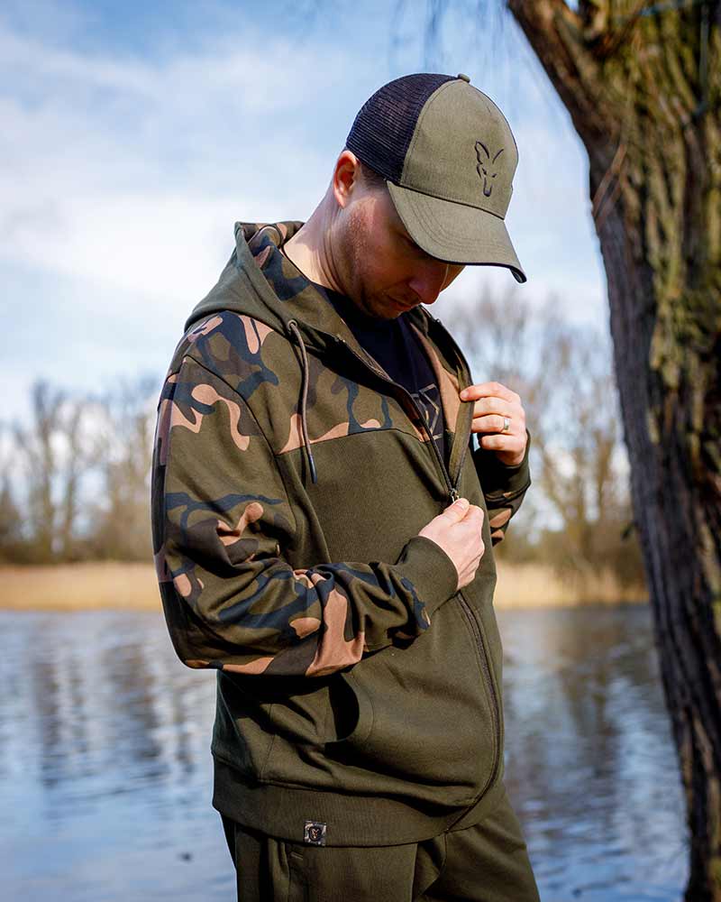 Fox - LW Khaki Camo Split Zip Hoody XL