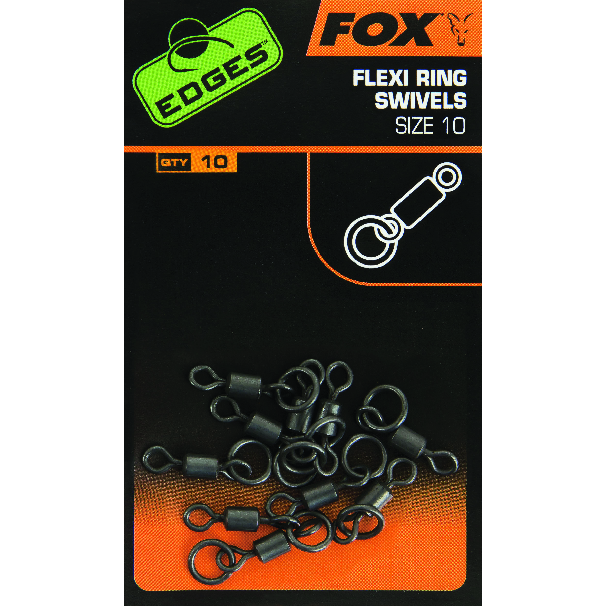 Fox - Edges Flexi Ring Swivels 10 10pcs
