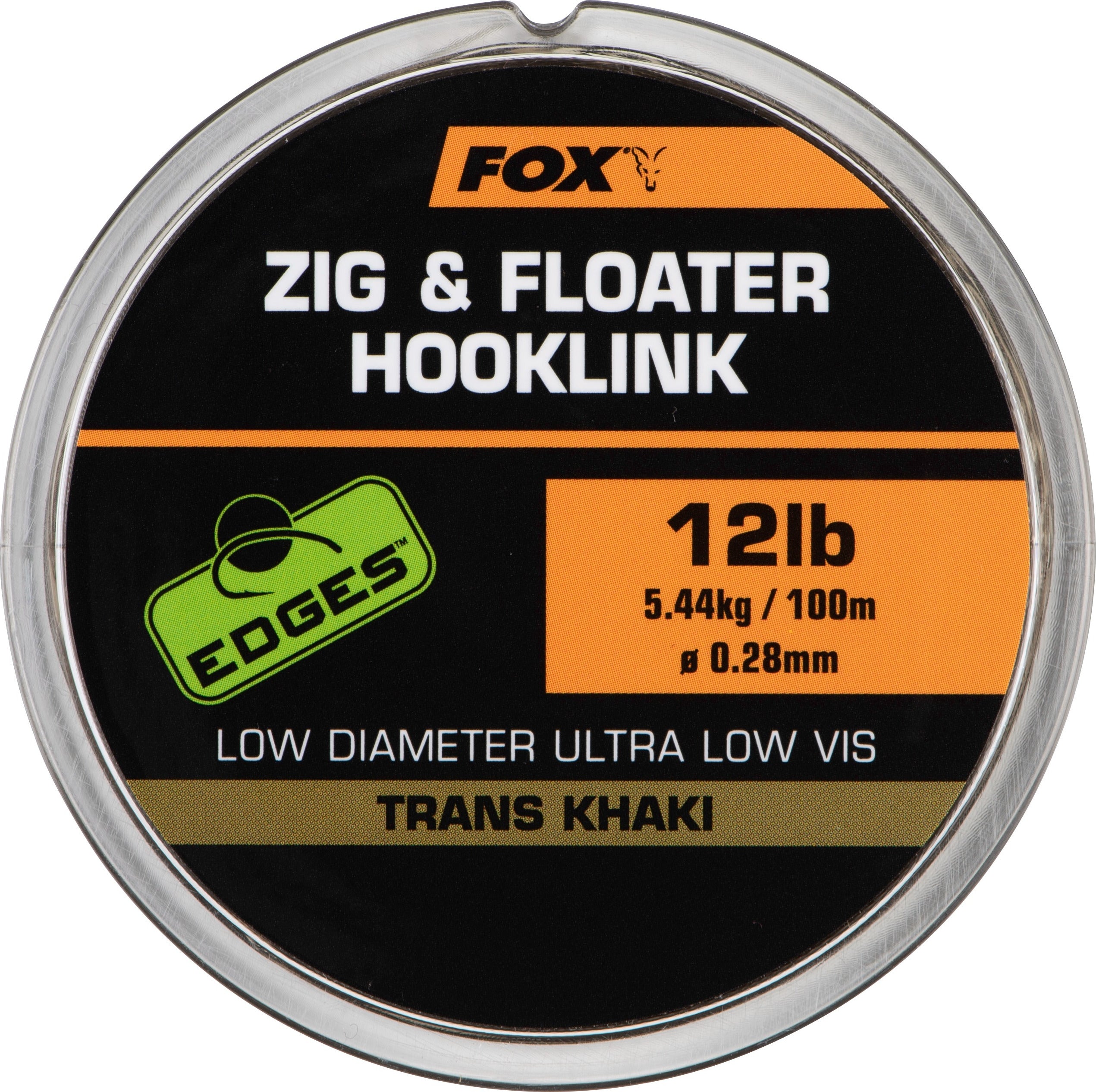 Fox - Zig and Floater Hooklink Trans Khaki 12lb 0.28mm