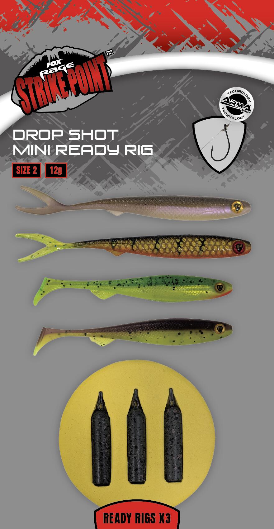 Fox Rage - Drop Shot Mini Ready Rig Size 2