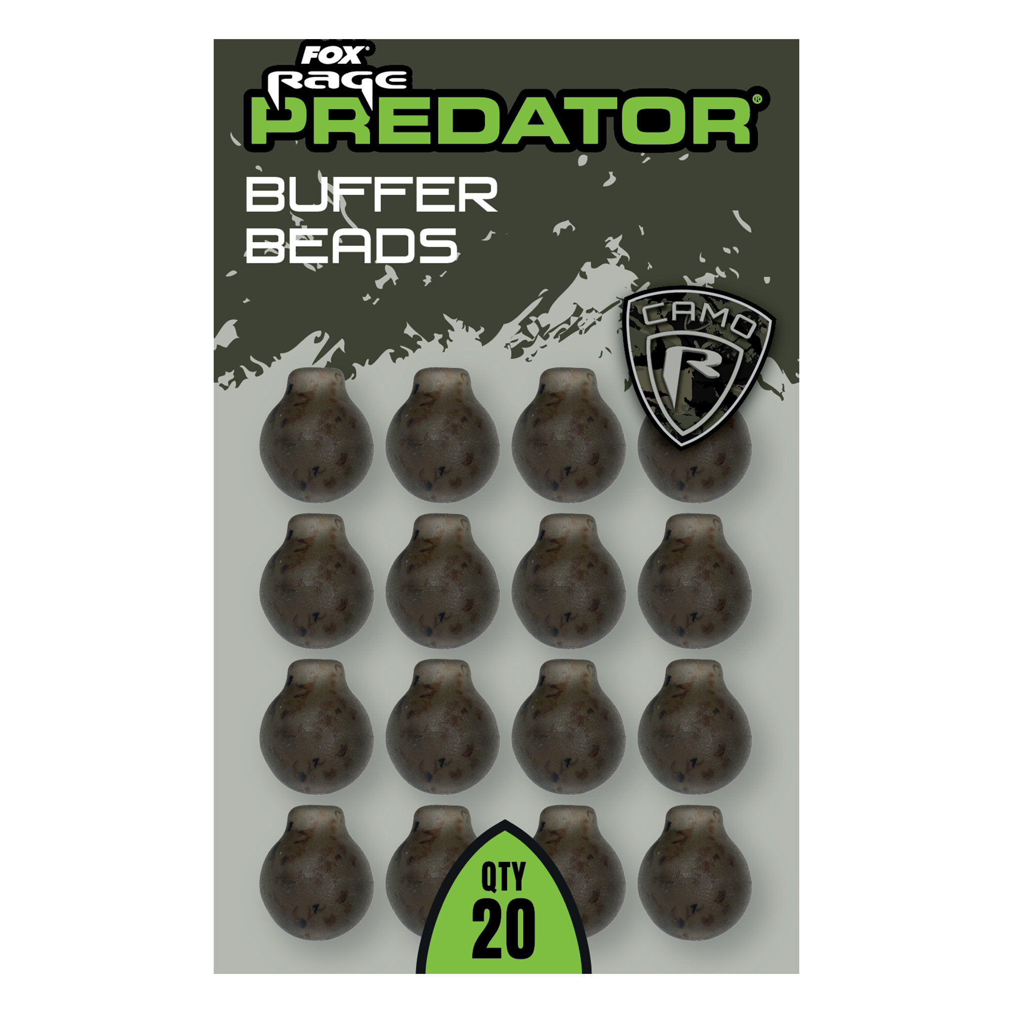 Pack of Fox Rage Predator Crimps on a gray background