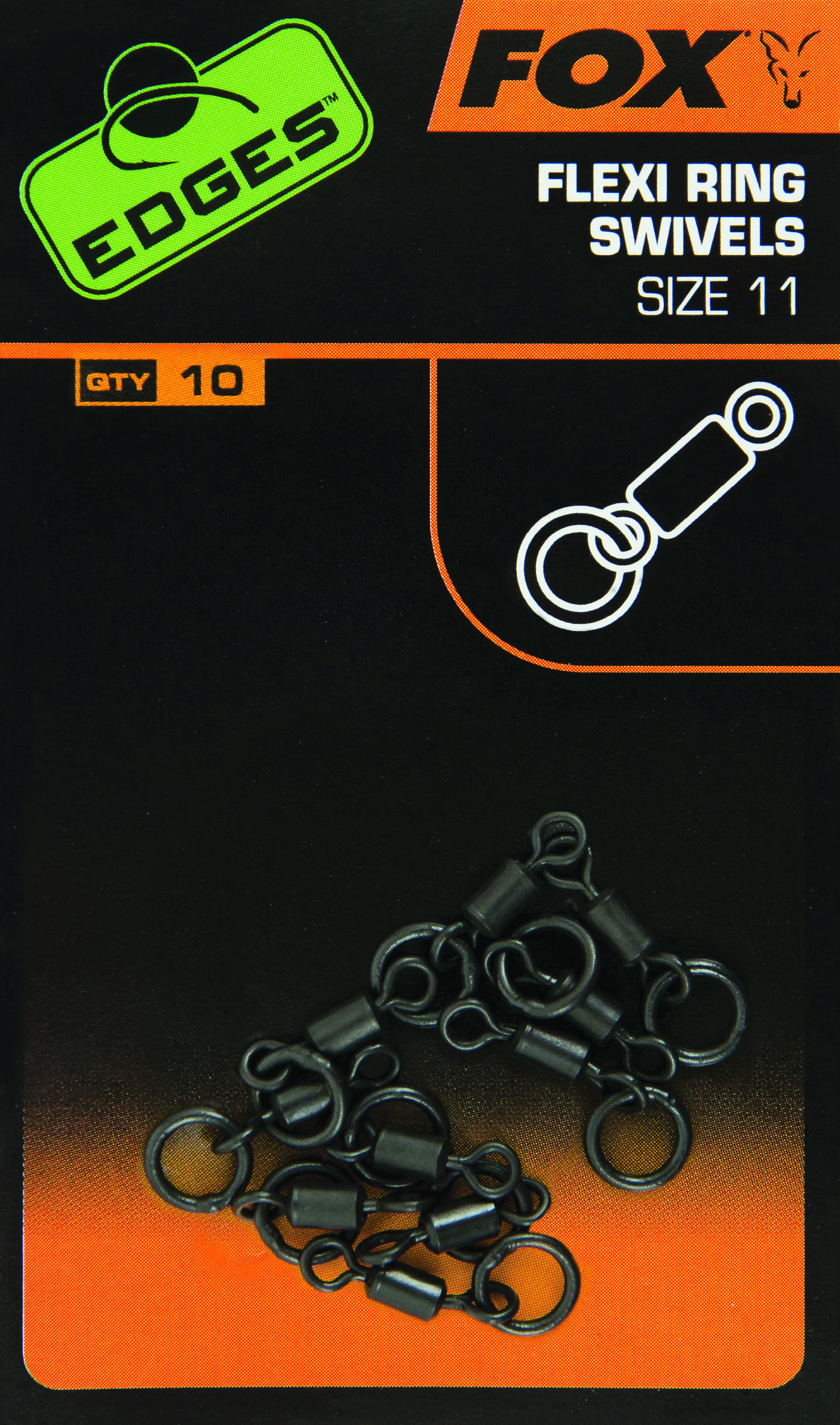 Fox - Edges Flexi Ring Swivel Size 11 10pcs