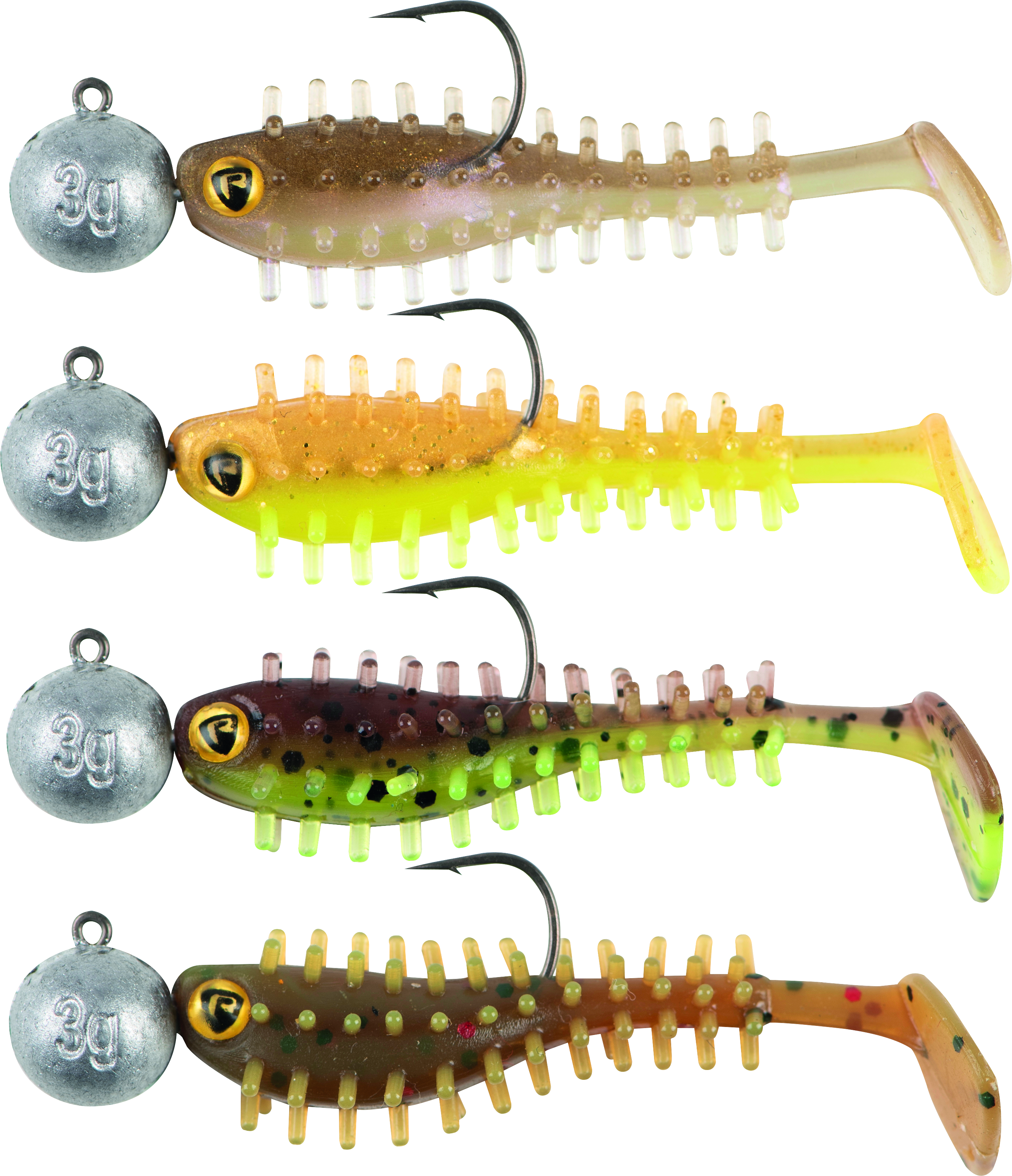 Fox Rage - Micro Spikey Fry Mixed UV Colour Pack loaded