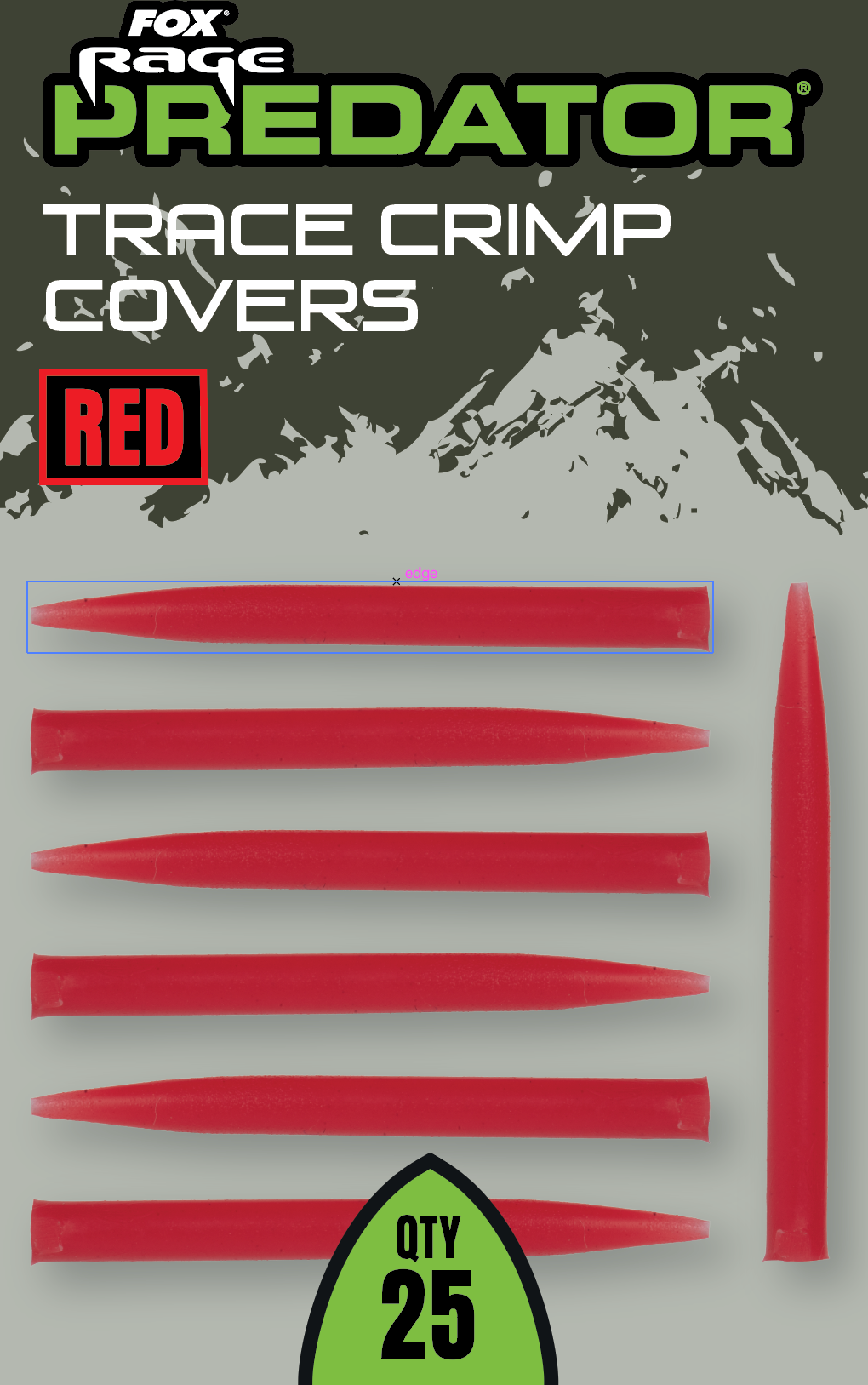 Fox Rage Predator - Trace Crimp Covers red 25pcs