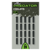 Set of black crimps with 'Fox Rage Predator' branding on a green and gray background