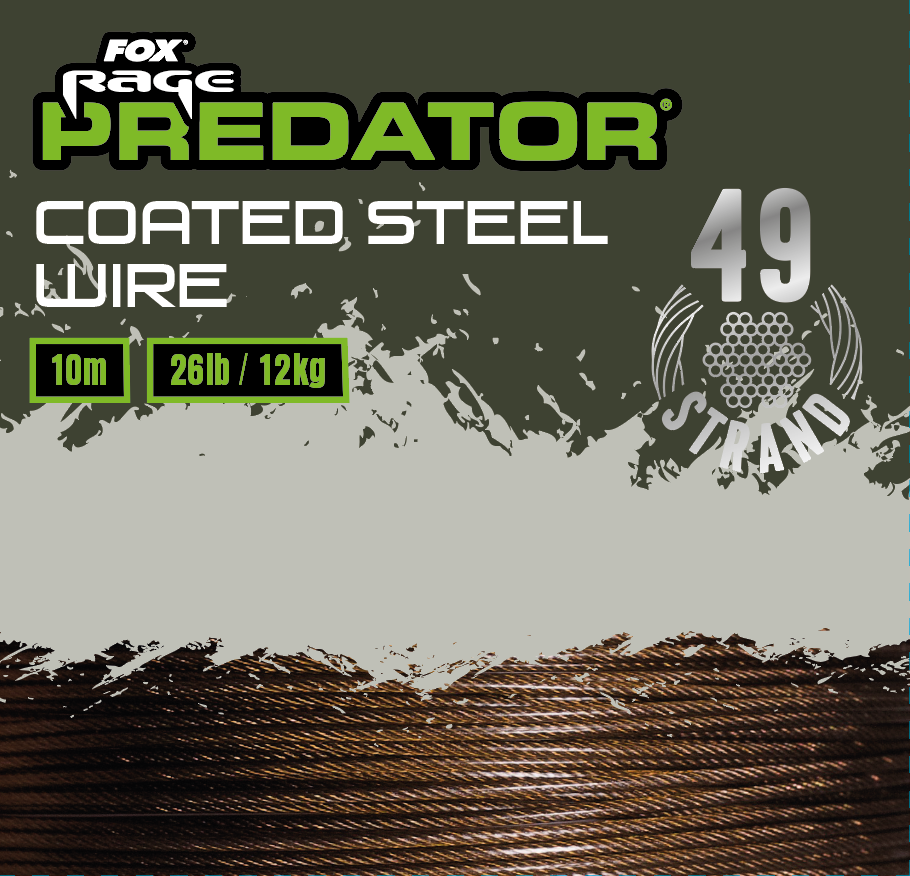 Fox Rage Predator - 49-Strand Coated Steel Wire 10m 40lb 18kg