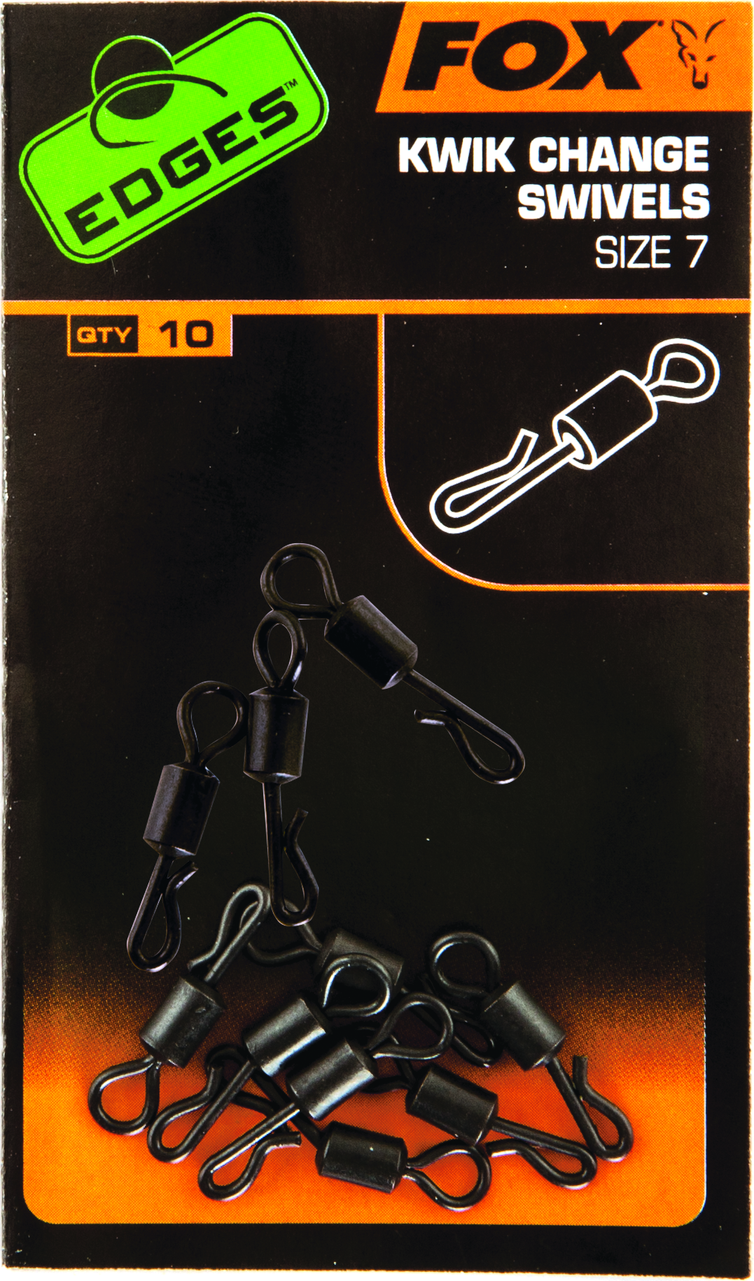 Fox - Edges Kwik Change Swivels Size 7 10pcs