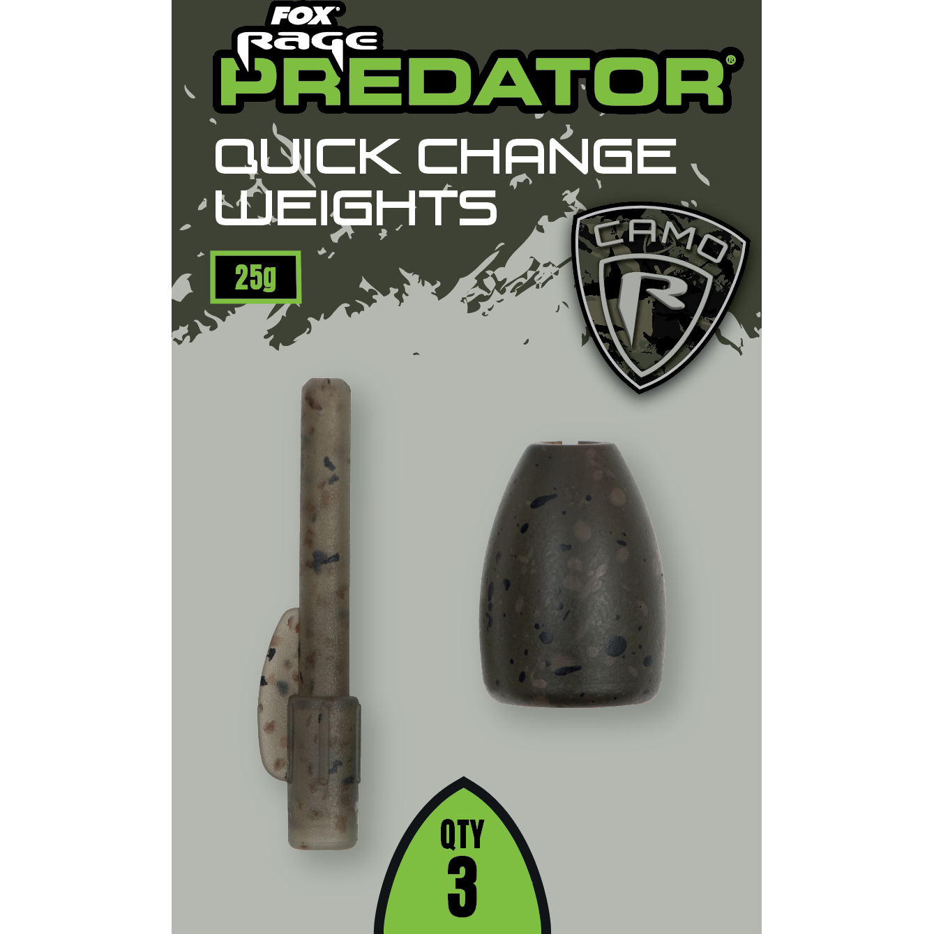 Fox Rage Predator - Camo Quick Change Weights 25g 3pcs