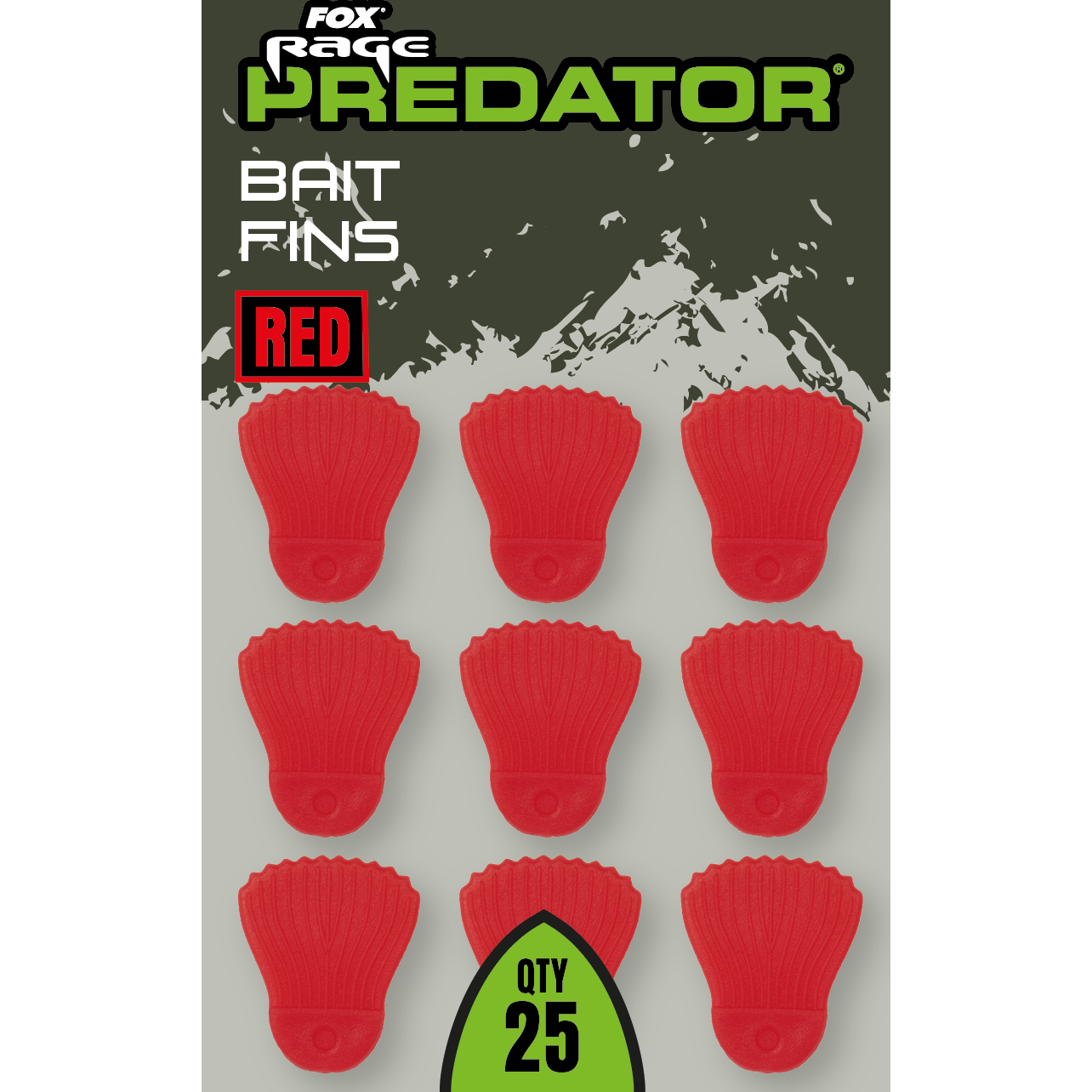 Fox Rage Predator - Bait Fins red 25pcs