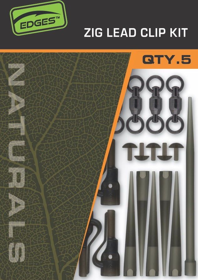 Fox - Edges Naturals Zig Lead Clip Kit 5pcs