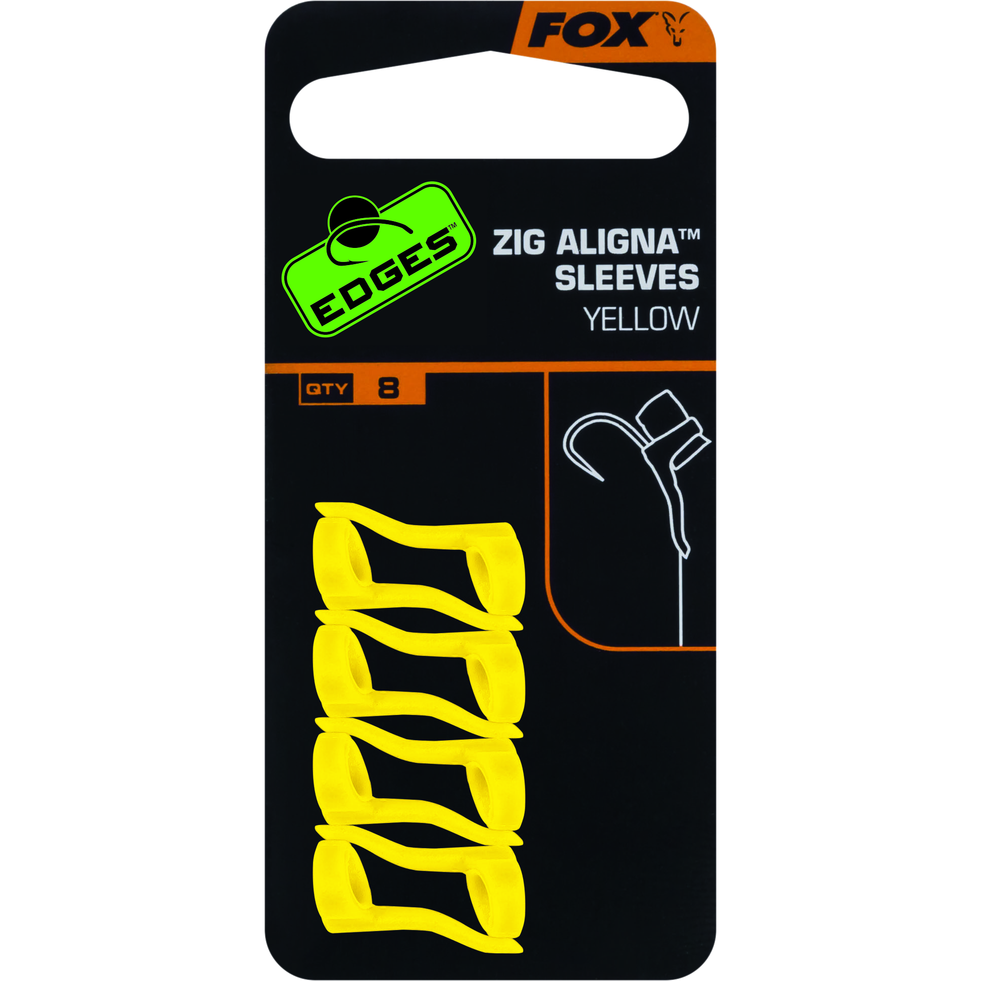 Fox - Edges Zig Aligna Sleeves yellow 8pcs