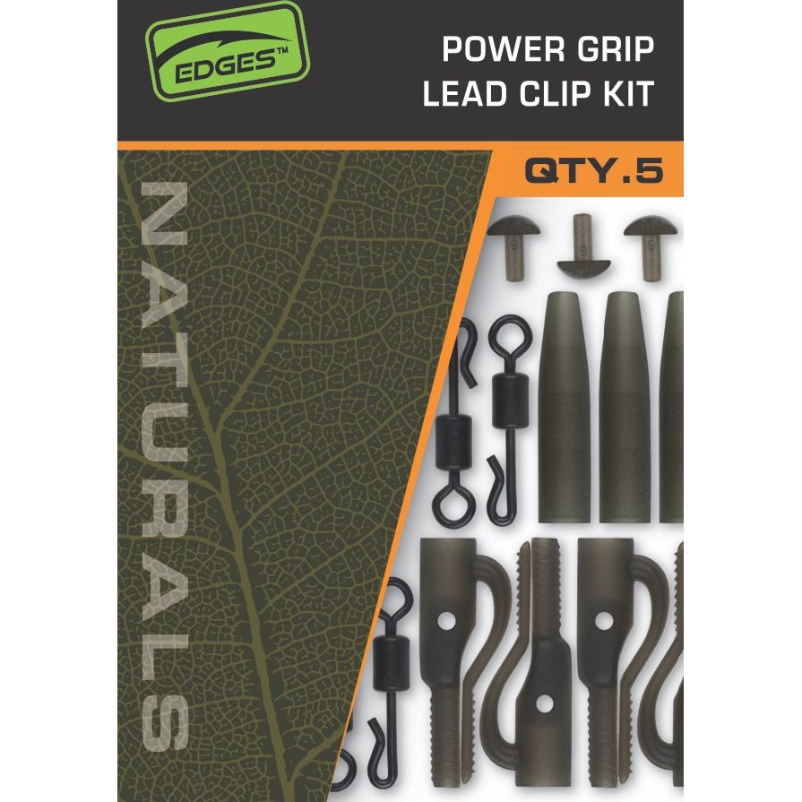 Fox - Edges Naturals Power Grip Lead Clip Kit Size 10
