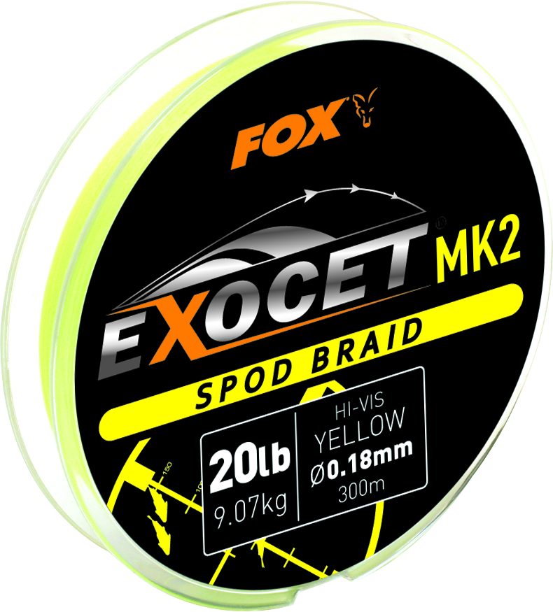 Fox - Exocet MK2 Spod Braid 0.18mm 20lb 300m yellow