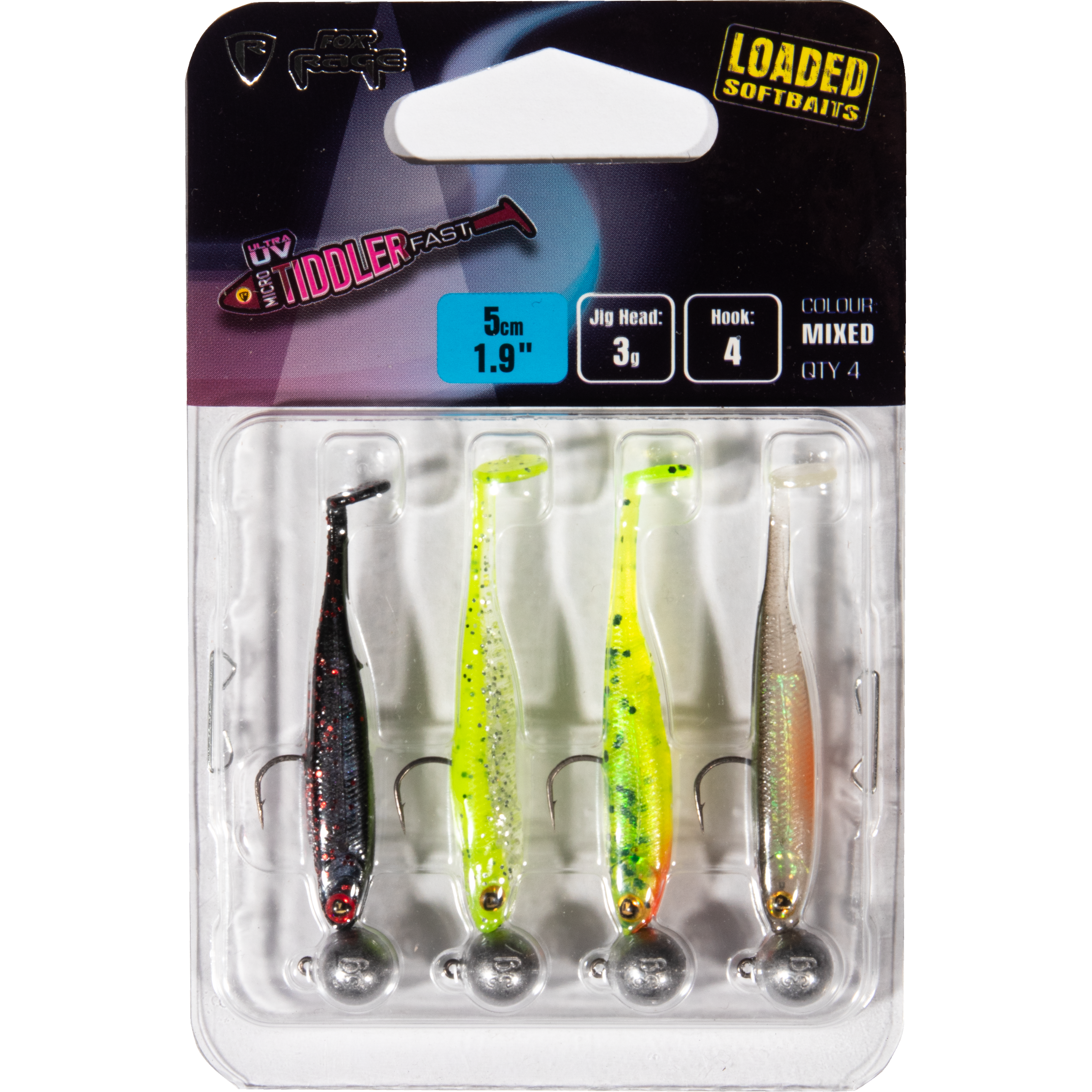 Fox Rage - Micro Tiddler Fast Mixed UV Colour Pack loaded N CA LT HO