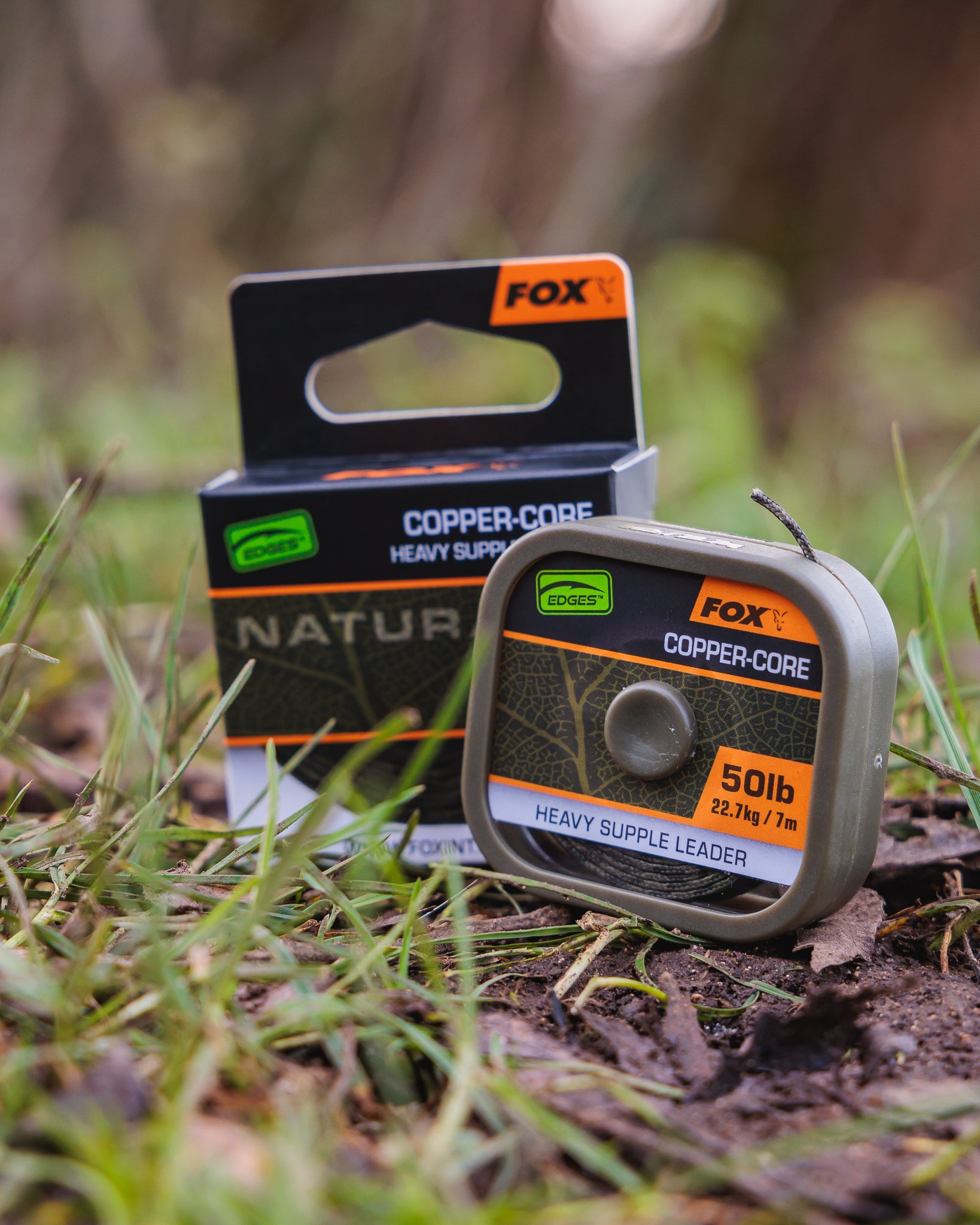 Fox - Edges Naturals Copper-Core Leader 50lb 7m