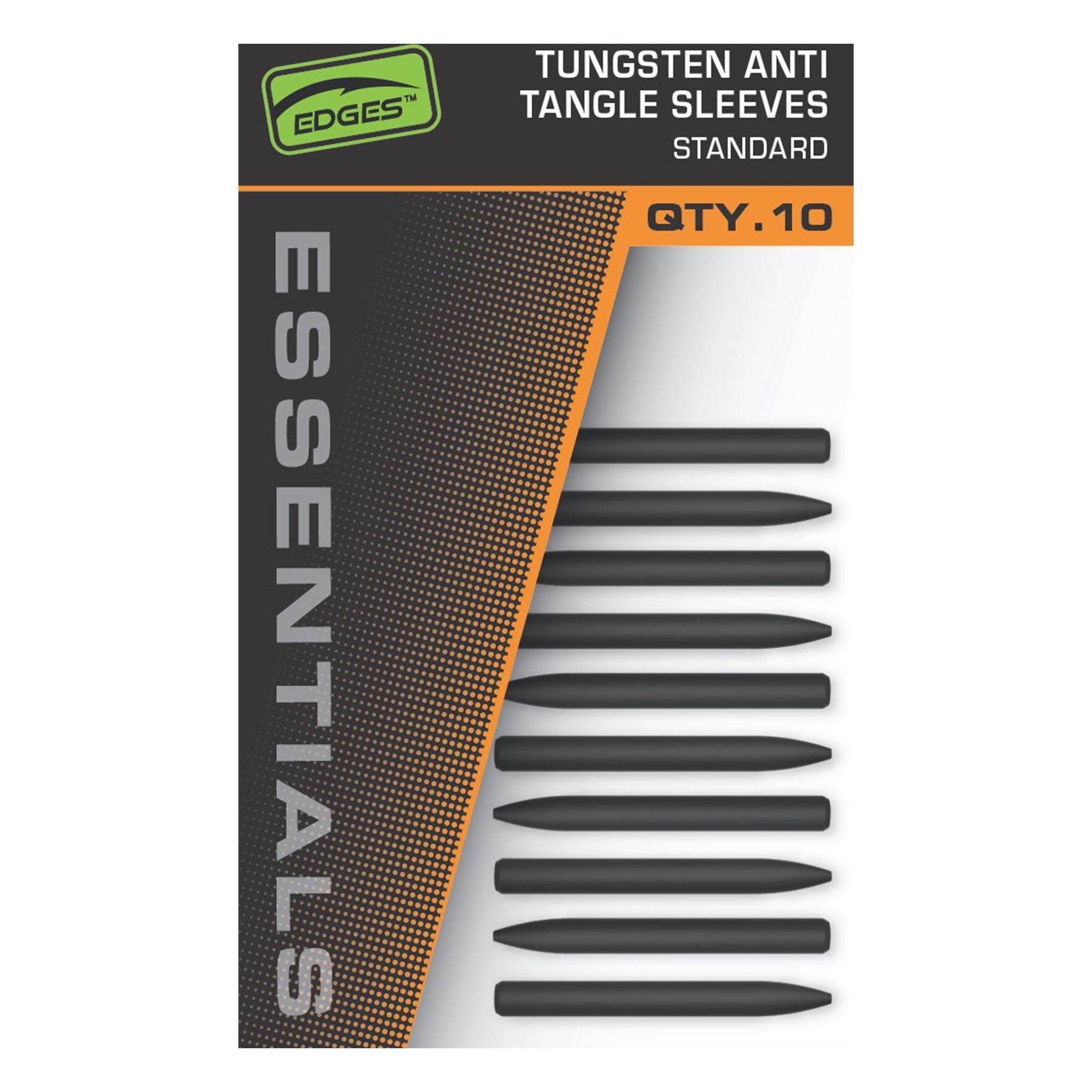 Pack of Tungsten Anti Tangle Sleeves with 'Edges' branding on a white background