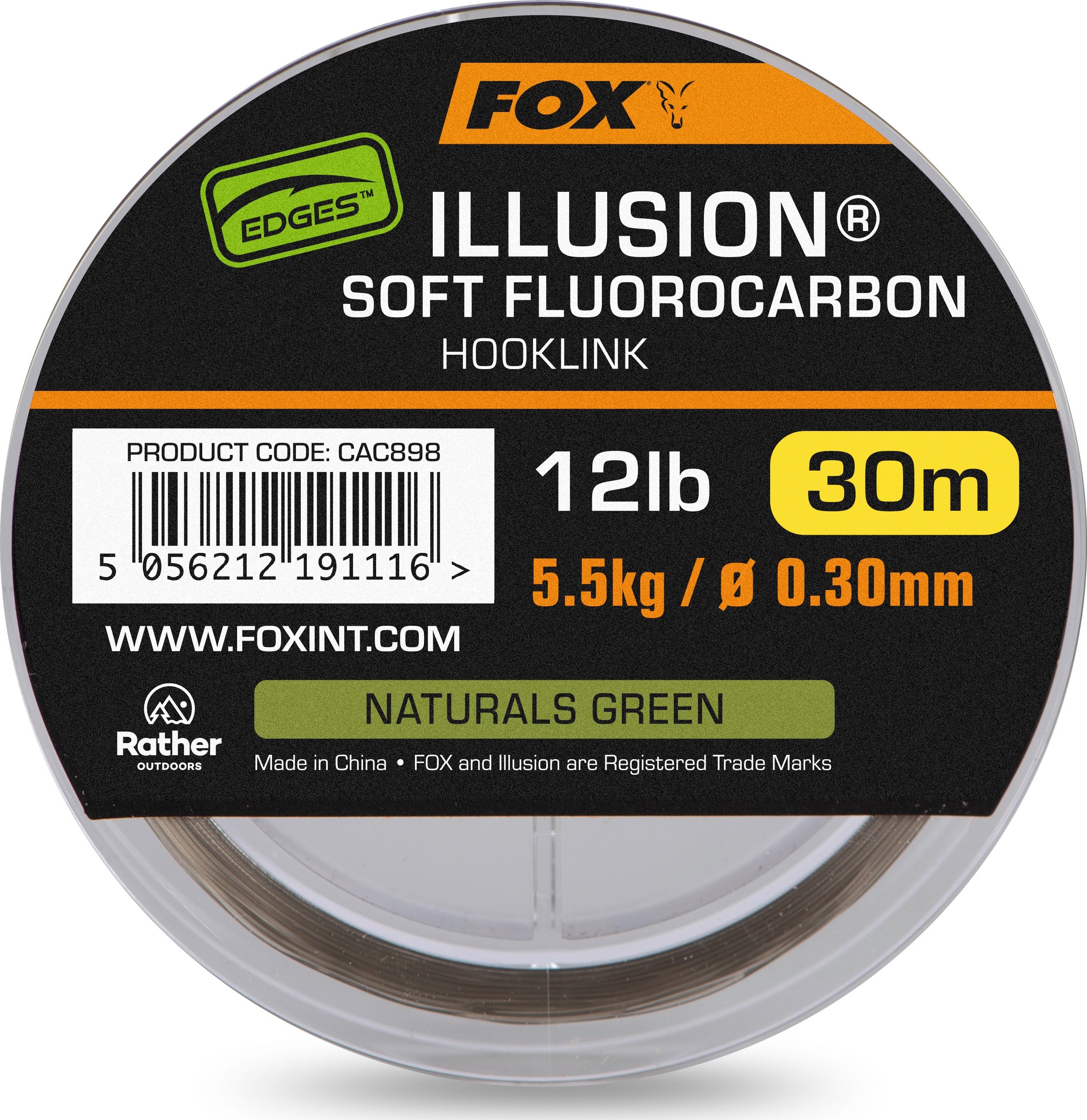 Fox - Edges Illusion Soft Fluorocarbon Hooklink 30m