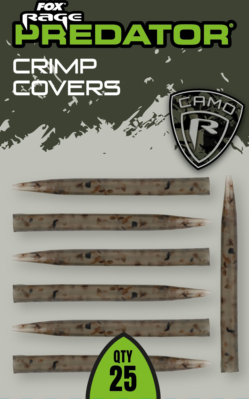 Fox Rage Predator - Camo Crimp Covers 25pcs