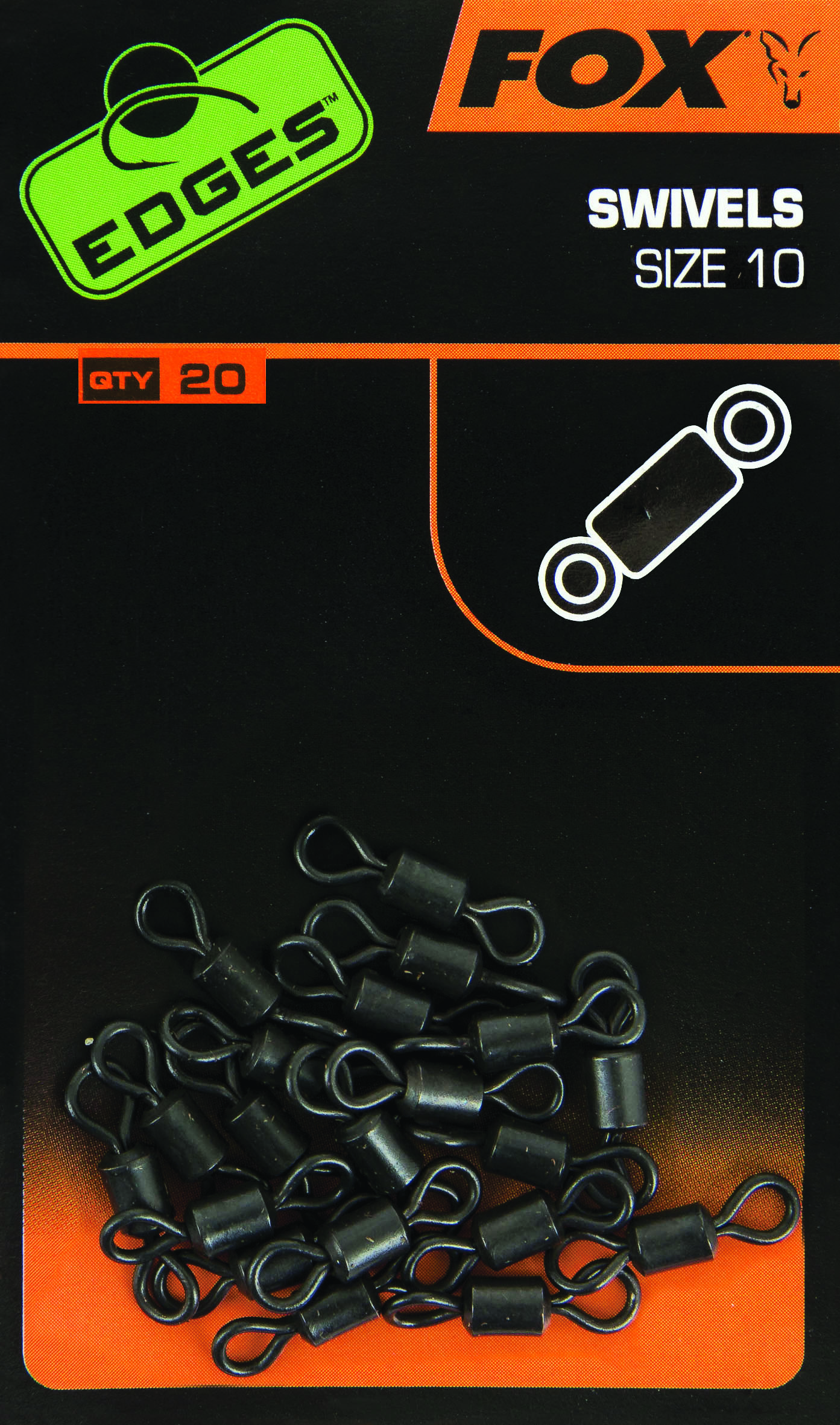 Fox - Edges Swivels Standard Size 10 20pcs