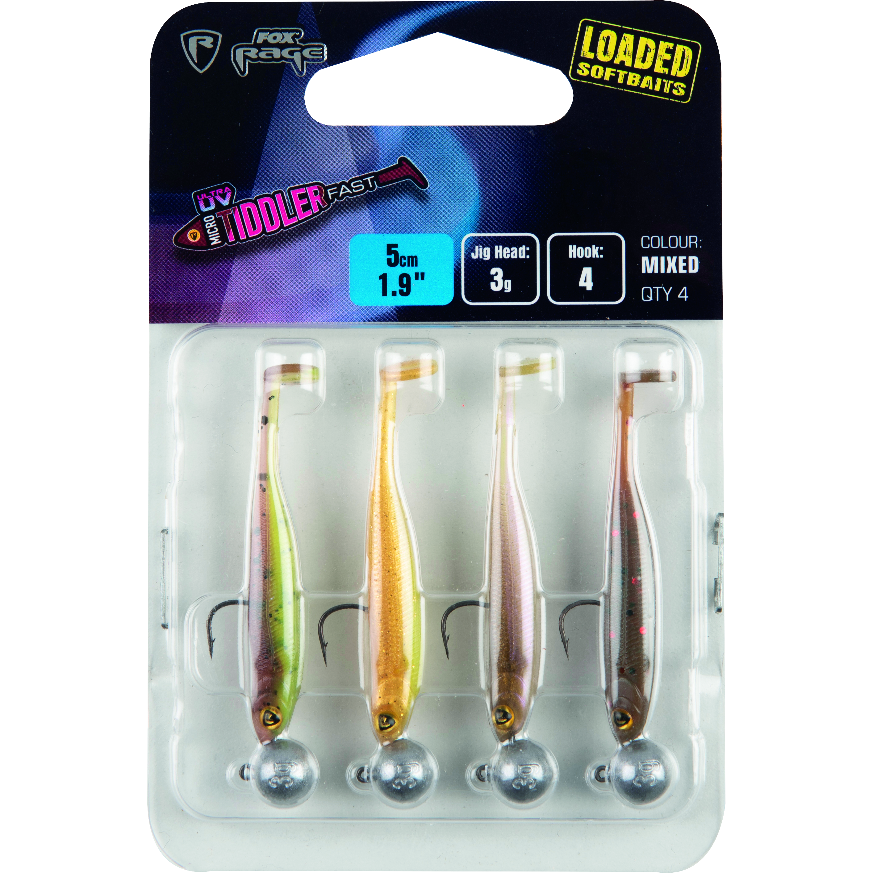 Fox Rage - Micro Tiddler Fast Mixed UV Colour Pack loaded