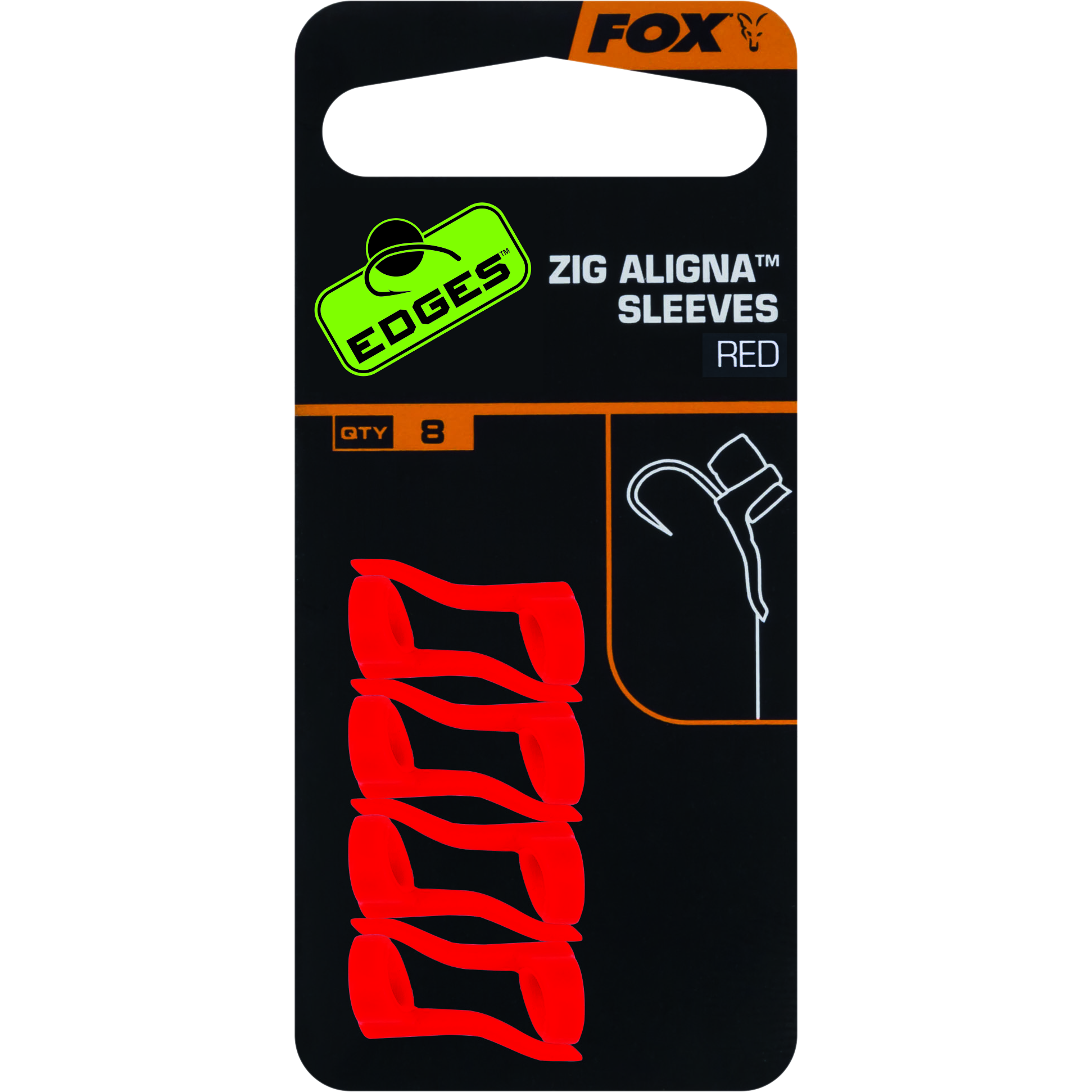 Fox - Edges Zig Aligna Sleeves red 8pcs