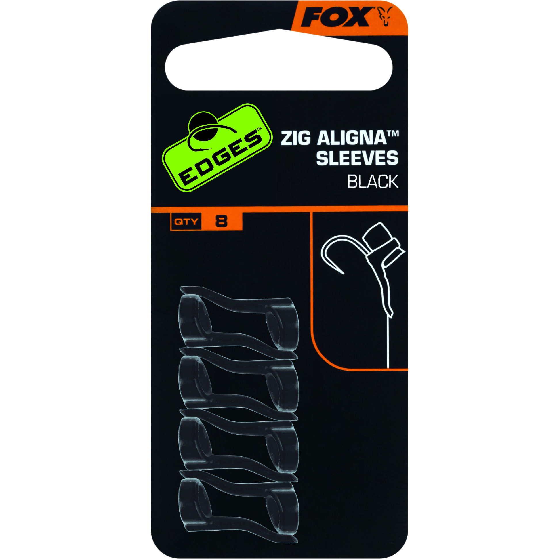 Fox - Edges Zig Aligna Sleeves black 8pcs
