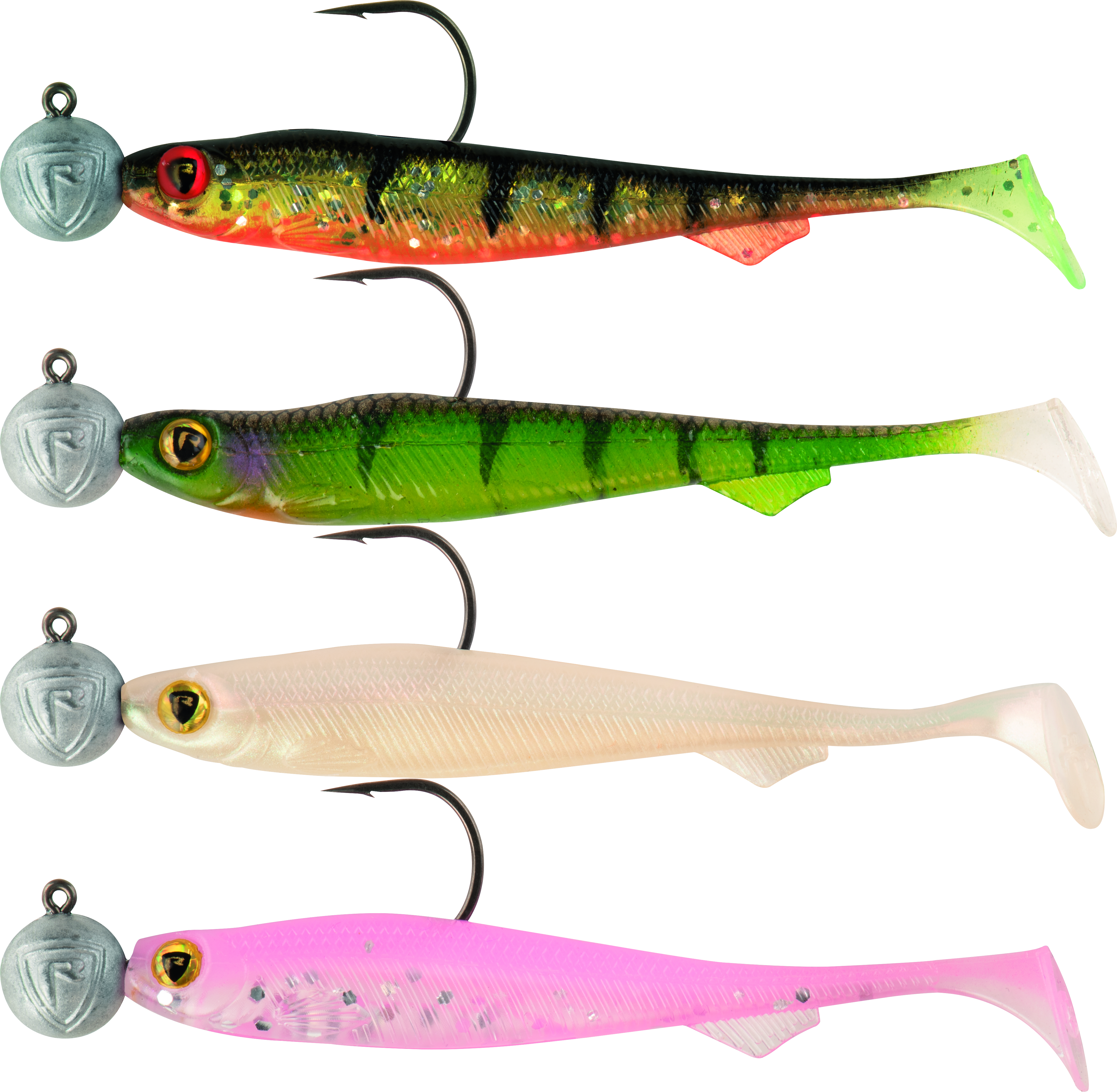 Fox Rage - Slick Shad UV Mixed Colour Packs Loaded Head 1 9cm 7g 2 0 4pcs