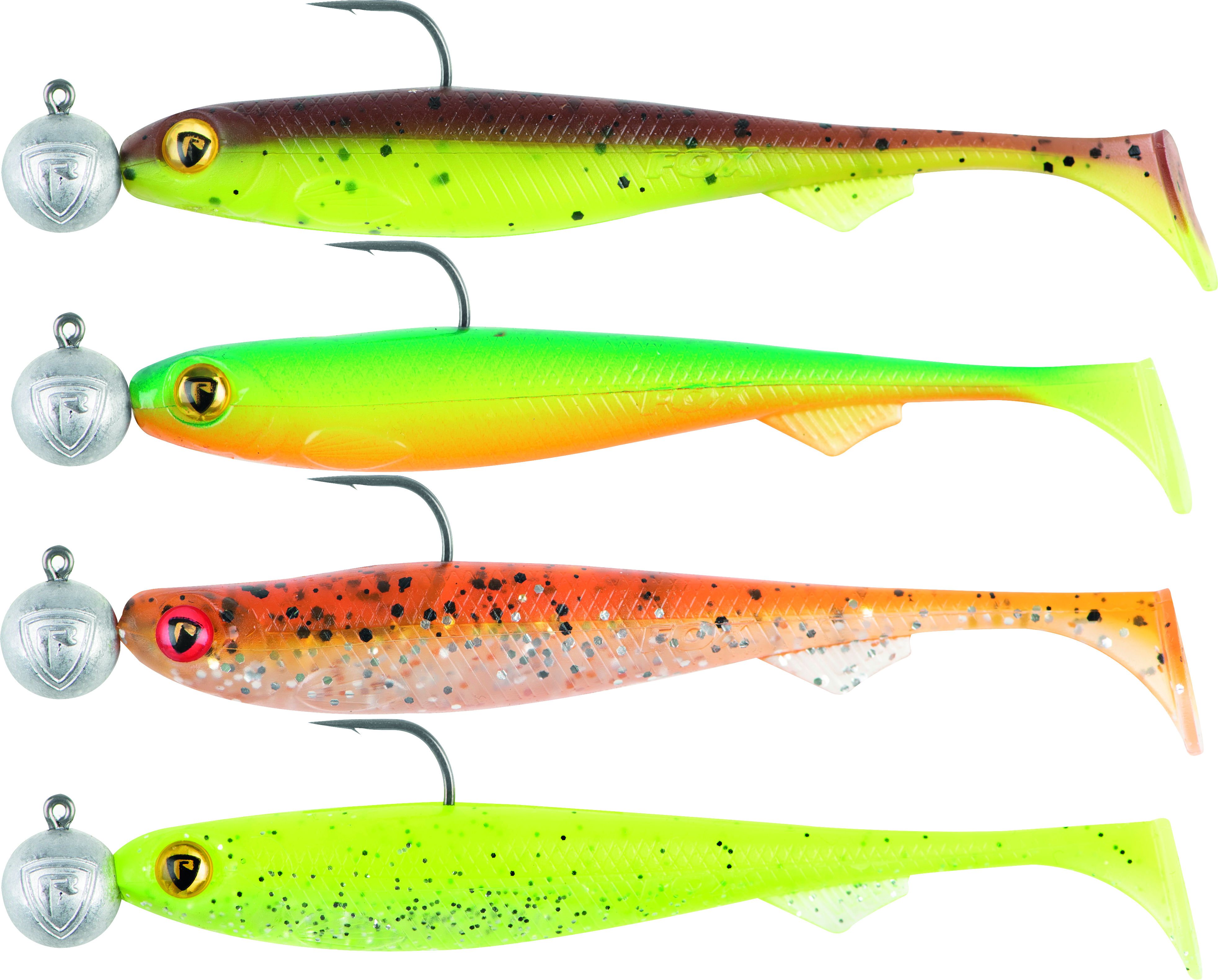 Fox Rage - Slick Shad UV Mixed Colour Packs Loaded Head 2 7cm 4pcs 5g 1 0