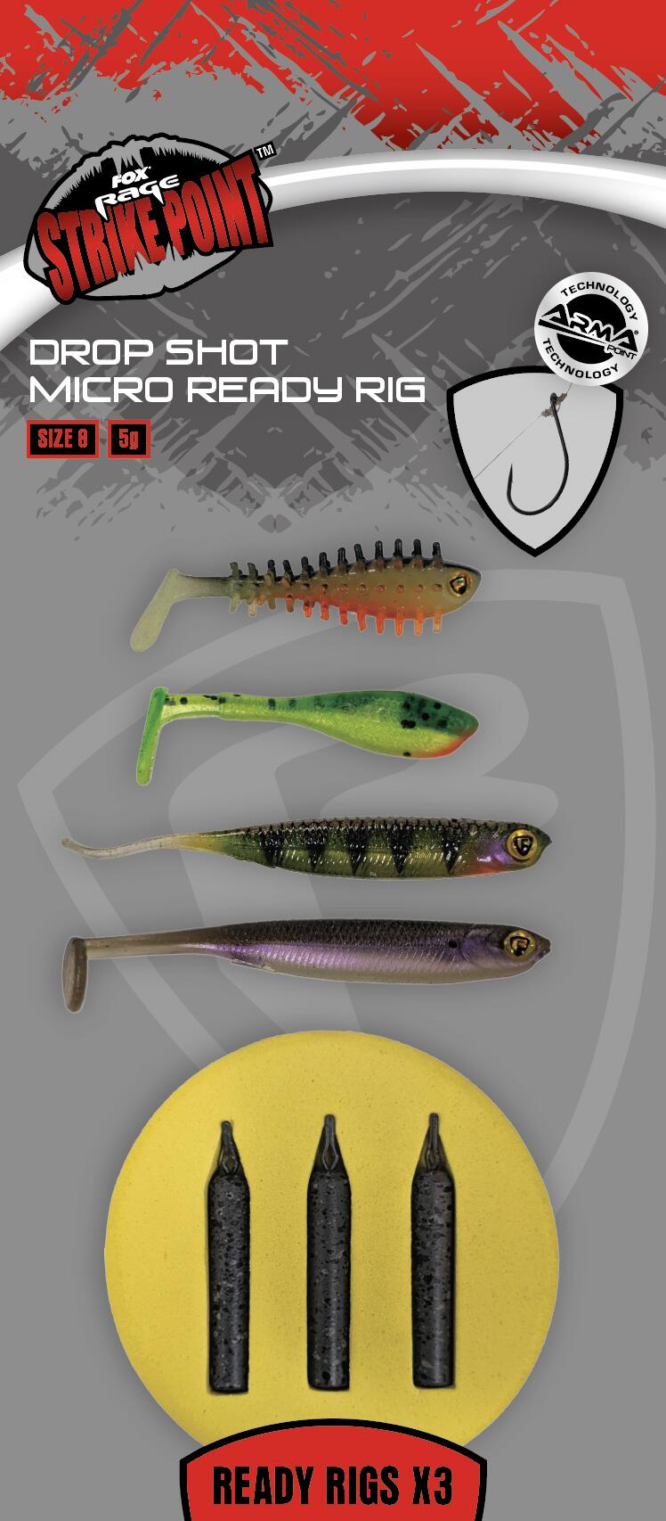 Fox Rage - Drop Shot Micro Ready Rig Size 8