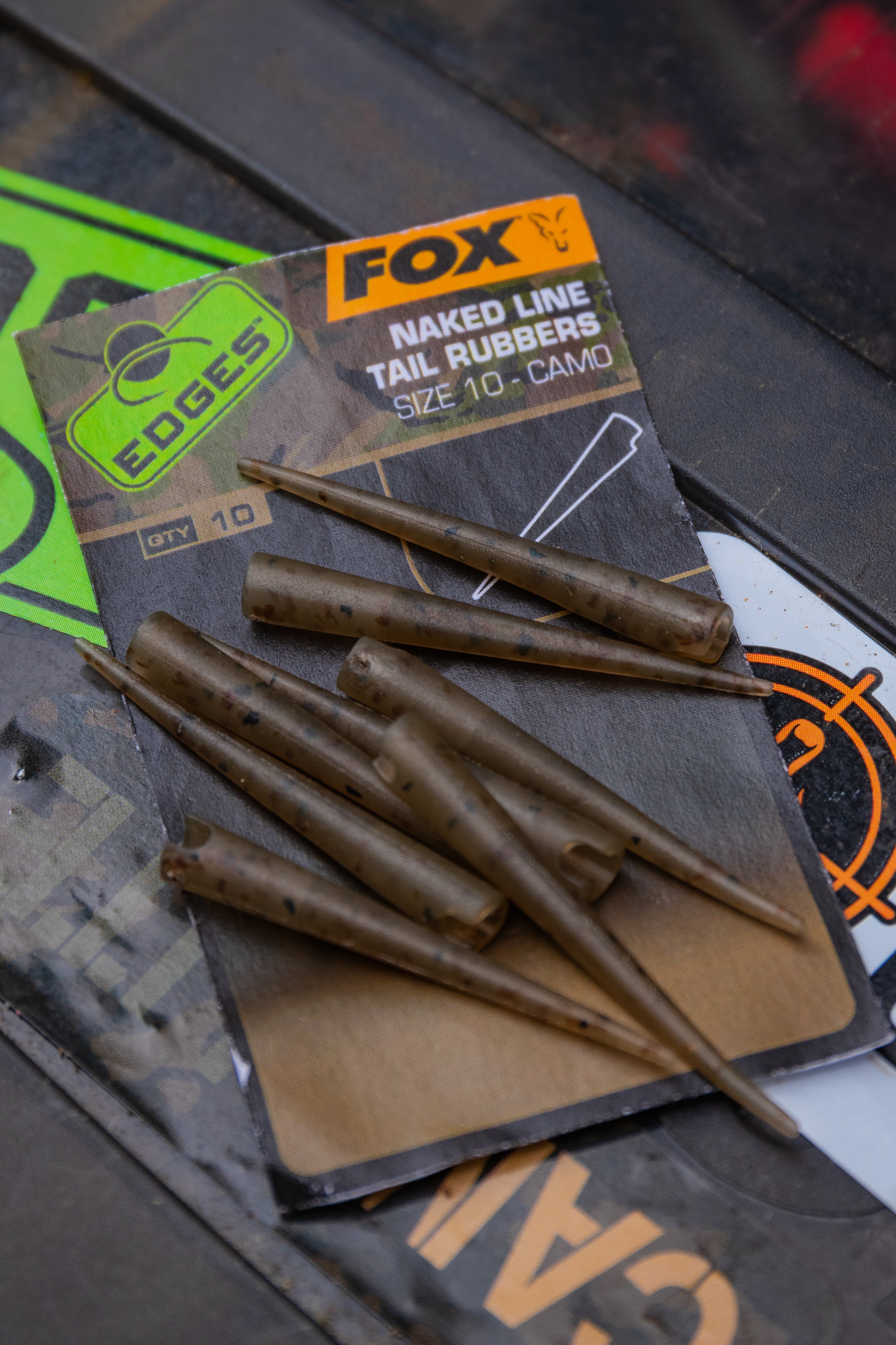 Fox - Edges Camo Naked Line Tail Rubbers Size 10