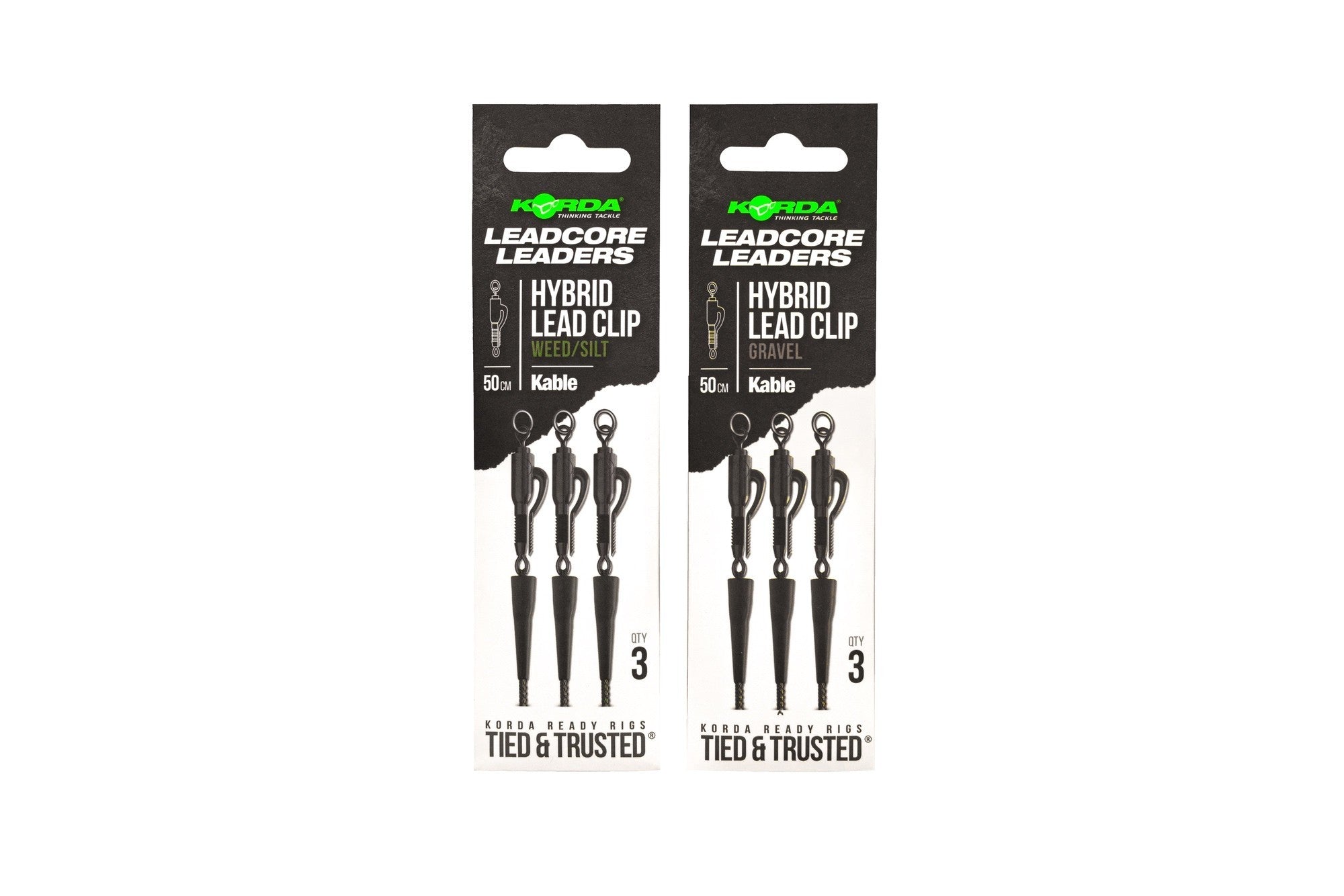 Korda - Kable Leadcore Leader Hybrid Lead Clip Gravel 50cm