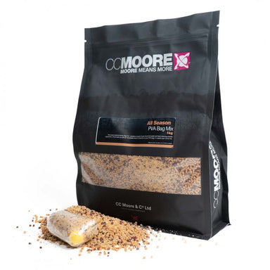CC Moore All Season PVA Bag Mix 1kg resealable bag with sweet caramel carp bag mix