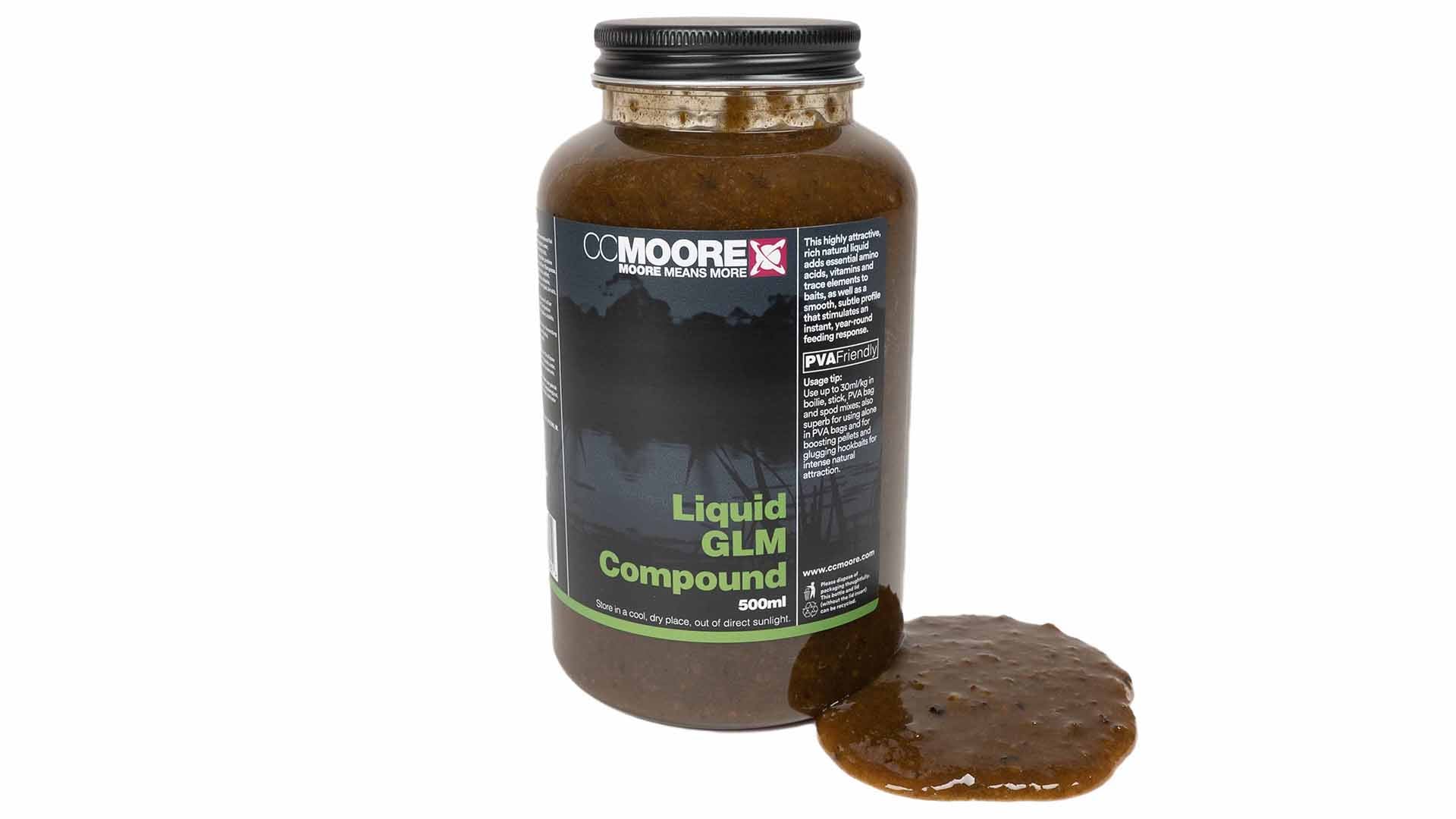 CC Moore Liquid GLM Compound 500ml bottle of green lipped mussel carp bait liquid