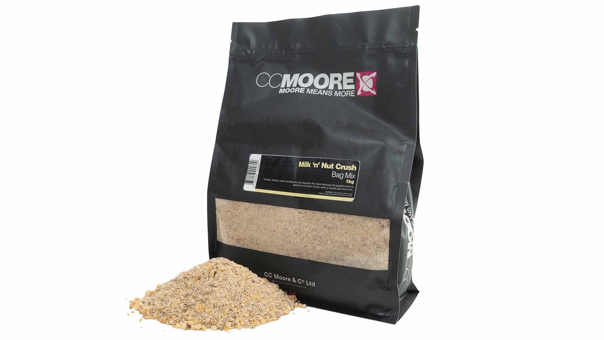 CC Moore Milk n Nut Crush PVA Bag Mix 1kg resealable bag with creamy nutty carp bag mix