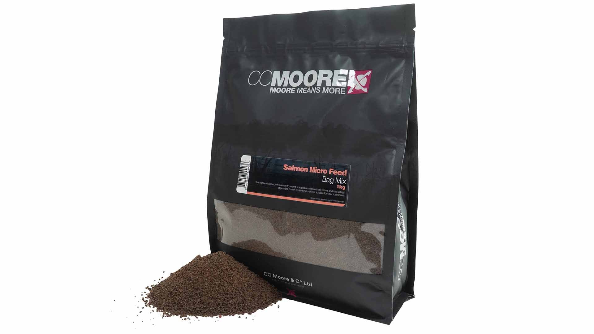CC Moore Salmon Micro Feed 1kg resealable bag with fine salmon fry crumb