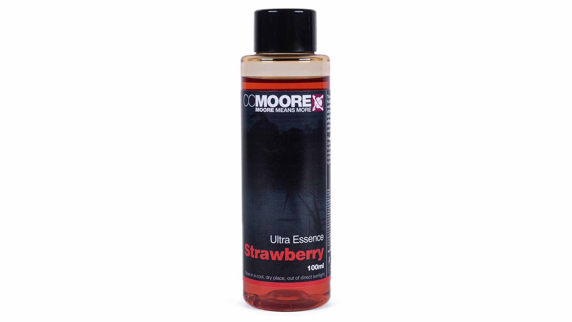 CC Moore Ultra Strawberry Essence 100ml bottle of sweet rounded fruit carp bait flavour