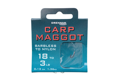Drennan Carp Maggot hook-to-nylon hooklength packet