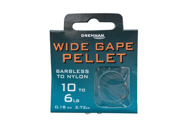 Drennan Wide Gape Pellet hook-to-nylon hooklength packet