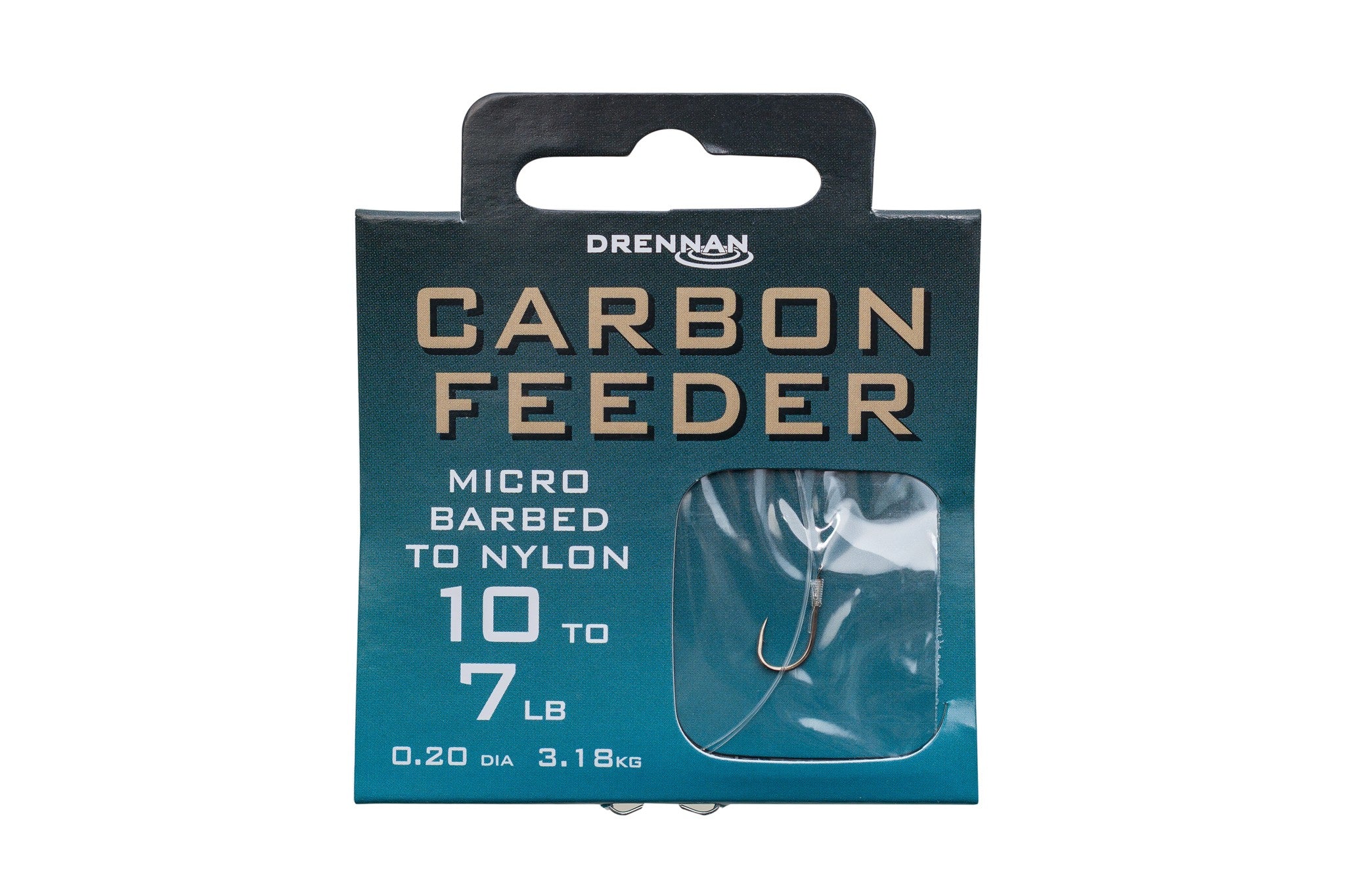 Drennan Carbon Feeder hook-to-nylon hooklength packet