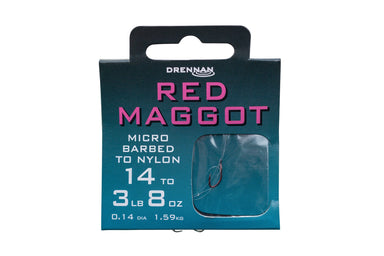 Drennan Red Maggot hook-to-nylon hooklength packet
