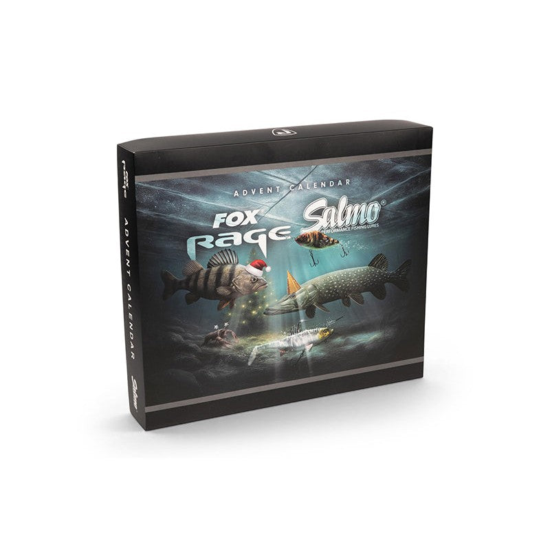 Fox Rage Salmo 2026 Christmas Lure Calendar, box standing upright